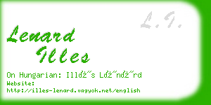 lenard illes business card